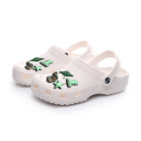 Audlt Unisex Women Clog Luminous Summer Slipper 10PCS Bunny Rabbit Decoration Beach Slipper Shoes