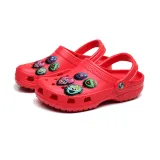 Audlt Unisex Women Clog Summer Slipper Random 6PCS Cartoon Characters Decoration Beach Slipper Shoes