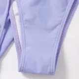 Women 3 Piece Solid Color Ruched Criss Cross Halter Cover Up Side Knot Skirt Bikini Swimsuit