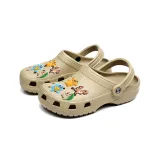 Audlt Unisex Women Clog Summer Slipper Random 10PCS Cartoon Monsters Decoration Beach Slipper Shoes