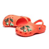 Audlt Unisex Women Clog Luminous Summer Slipper 10PCS Bunny Rabbit Decoration Beach Slipper Shoes