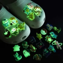 Audlt Unisex Women Clog Luminous Summer Slipper Random 10PCS Cartoon Decoration Beach Slipper