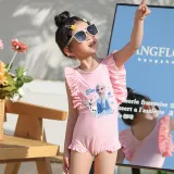 Girls Bathing Suits Fantastic Princess One Piece Ruffled Cuff Swimsuits