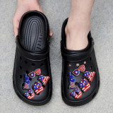 Audlt Unisex Men Clog Summer Slipper USA Independence Day Decoration Beach Slipper Shoes