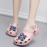 Audlt Unisex Women Clog Summer Slipper Cartoon Little Monsters Decoration Beach Slipper Shoes
