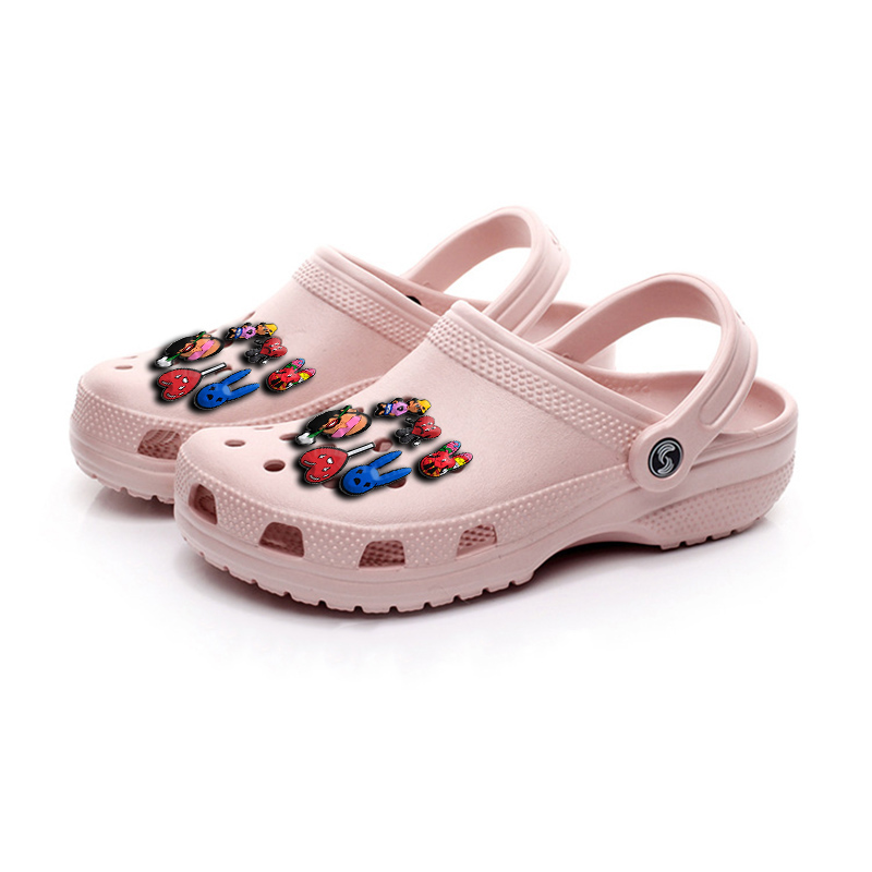 Audlt Unisex Women Clog Summer Slipper 10PCS Bad Bunny Croc Decoration Beach Slipper Shoes