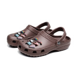 Audlt Unisex Men Clog Summer Slipper Random 10PCS Good Vibes Decoration Beach Slipper Shoes