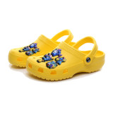Audlt Unisex Women Clog Summer Slipper Cartoon Little Monsters Decoration Beach Slipper Shoes