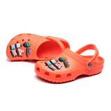 Audlt Unisex Women Clog Summer Slipper Random 10PCS Good Vibes Decoration Beach Slipper Shoes