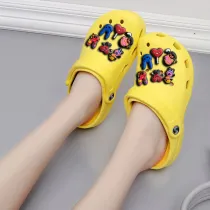 Audlt Unisex Women Clog Summer Slipper 10PCS Bad Bunny Croc Decoration Beach Slipper Shoes