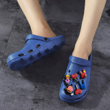 Audlt Unisex Men Clog Summer Slipper 10PCS Bad Bunny Croc Decoration Beach Slipper Shoes
