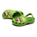 Audlt Unisex Women Clog Summer Slipper Cartoon 7PCS Starfish Decoration Beach Slipper Shoes