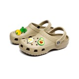 Audlt Unisex Men Clog Summer Slipper 3D Fruits Avocado Decoration Beach Slipper Shoes