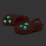 Audlt Unisex Women Clog Luminous Summer Slipper Spacecraft Rocket Decoration Beach Slipper Shoes