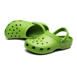 Audlt Unisex Women Clog Summer Slipper 15PCS Green Avocado Croc Decoration Beach Slipper Shoes