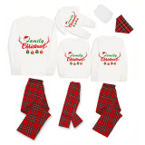 Christmas Matching Family Pajamas Antler Hat Family Christmas 2023 Ornaments White Pajamas Set