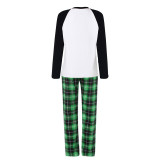 2023 Christmas Matching Family Pajamas Exclusive Design We Are Family Pendant Green Plaids Pajamas Set