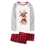 Christmas Matching Family Pajamas 2023 Christmas Y‘all Smile Deer Snowflake Plaids Pajamas Set