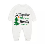 2023 Christmas Matching Family Pajamas Exclusive Family Together Flying Reindeer Green Plaids Pajamas Set
