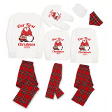 2023 Christmas Matching Family Pajamas Exclusive Design Our First Christmas White Pajamas Set