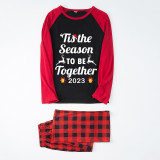 2023 Christmas Matching Family Pajamas Exclusive Design Merry Christmas Season Together Red Pajamas Set