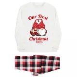 Christmas Matching Family Pajamas Exclusive Design 2023 Our First Christmas Gnomes Pajamas Set