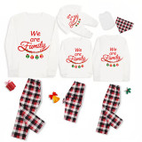 Christmas Matching Family Pajamas Exclusive Design We Are Family 2023 Ornaments Plaids Pajamas Set