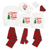 2023 Christmas Matching Family Pajamas Exclusive Family Together Flying Reindeer White Pajamas Set