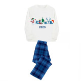 2023 Believe Christmas Matching Family Pajamas Exclusive Design Snowman Love Christmas Blue Pajamas Set