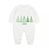 2023 Christmas Matching Family Pajamas Exclusive Christmas Tree Green Plaids Pajamas Set