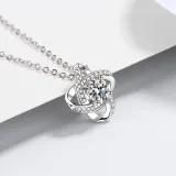 Mother's Day Love You 925 Sterling Silver Moissanite Drill Adjustable Necklace Ring Earring With Rose Box