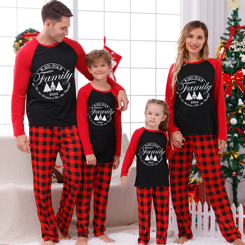 2023 Christmas Family Pajamas We Are Family We Are Happy Matching Pajamas Set
