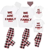 2023 We Are Family Christmas Matching Family Pajamas White Short Pajamas Set With Dog Pajamas