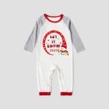 2023 Christmas Matching Family Pajamas Snowman Let It Snow Plaids Pajamas Set