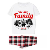 2023 Christmas Matching Family Pajamas Christmas Exclusive Design We are Family Polar Bear White Short Pajamas Set
