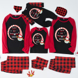 2023 Christmas Matching Family Pajamas Exclusive Design Let It Snow Red Pajamas Set