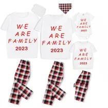 2023 Christmas Matching Family Pajamas Exclusive We Are Family White Short Pajamas Set