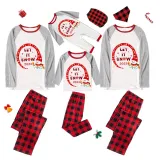 2023 Christmas Matching Family Pajamas Snowman Let It Snow Plaids Pajamas Set