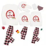 2023 Christmas Matching Family Pajamas Snowman Let It Snow Plaids Pajamas Set