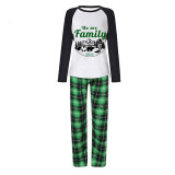2023 Christmas Matching Family Pajamas Christmas Exclusive Design We are Family Polar Bear Green Plaids Pajamas Set