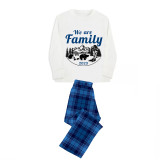 2023 Christmas Matching Family Pajamas Christmas We are Family Polar Bear Blue Plaids Pajamas Set
