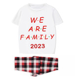 2023 Christmas Matching Family Pajamas Exclusive We Are Family White Short Pajamas Set