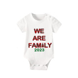2023 We Are Family Christmas Matching Family Pajamas White Short Pajamas Set With Dog Pajamas