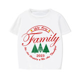 2023 Christmas Matching Family Pajamas Exclusive We Are Family Wreath Xmas Tree White Short Pajamas Set