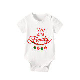 2023 Christmas Matching Family Pajamas Exclusive Design We Are Family Pendant White Short Pajamas Set