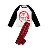 2023 Christmas Matching Family Pajamas Snowman Let It Snow Plaids Pajamas Set