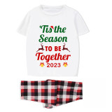 2023 Christmas Matching Family Pajamas Dear Santa They're The Naughty Ones White Short Pajamas Set