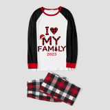 2023 Christmas Matching Family Pajamas Exclusive Design I Love My Family Multicolor Pajamas Set