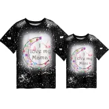 Mommy and Me Matching Clothing Top I Love My Mama Mini Moon Tie Dyed Family T-shirts