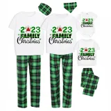 Christmas Matching Family Pajamas 2023 Family Christmas Hat Green Short Pajamas Set